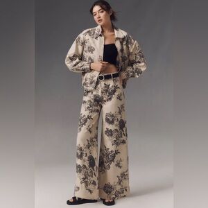 NWT! The Leon Double Hem High-Rise Wide-Leg Cuffed Jeans by Pilcro 🏀